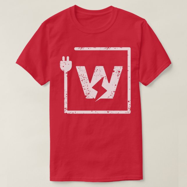Camiseta Letra eléctrica W Engi eléctrico o eléctrico (Diseño del anverso)