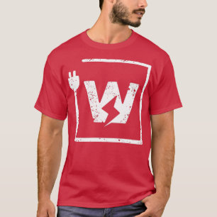 Camiseta Letra eléctrica W Engi eléctrico o eléctrico