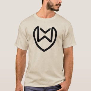 Camiseta Letra elegante XW con corazón