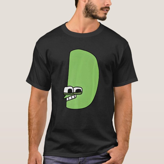 Camiseta Letra emoción D alfabeto lore (Anverso)