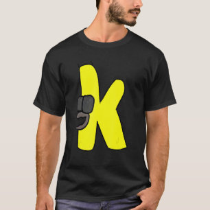 Camiseta Letra emotiva K alfabeto lore