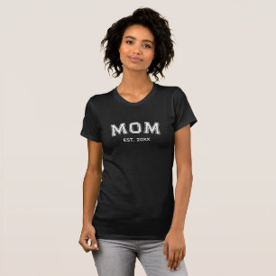 Camiseta Letra en Mayúscula Mamá Establecida Regalo Persona