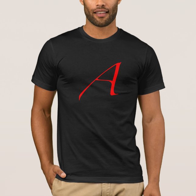 Camiseta Letra escarlata A/el ateísmo (Anverso)