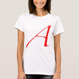 Camiseta Letra escarlata A (para el ateo)