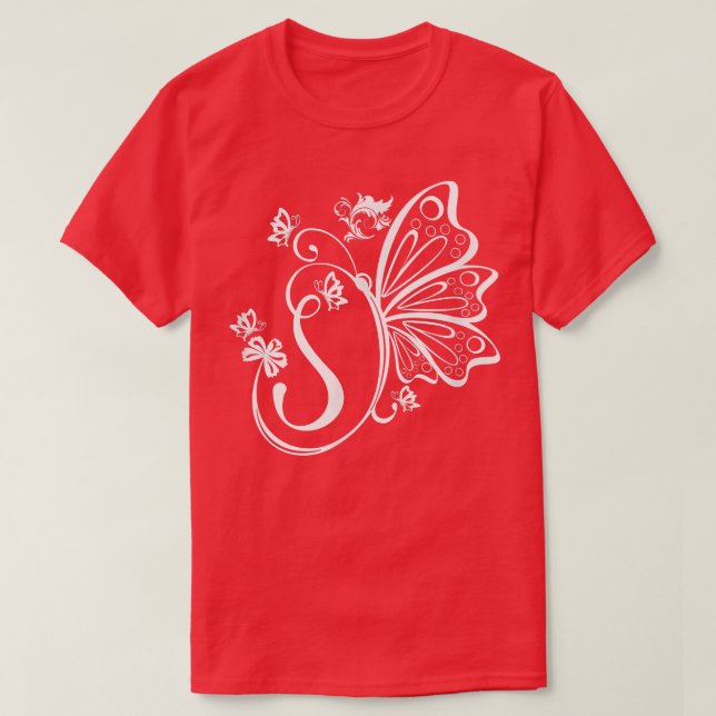 Camiseta Letra estética de mariposa grunge Fairycore S Mono (Diseño del anverso)
