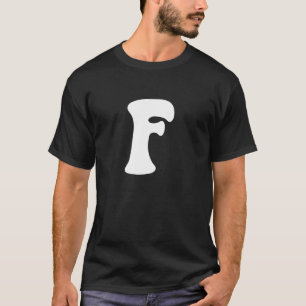 Camiseta Letra F Capital Alphabet Team Groups Costume Matc