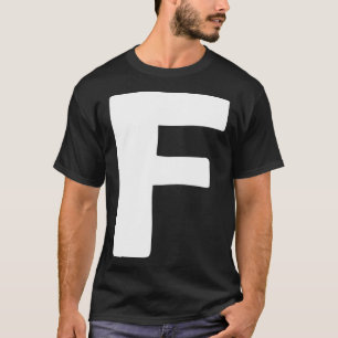 Camiseta Letra F grande y blanca en negrita