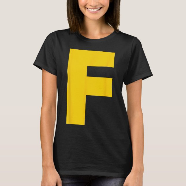 Camiseta Letra F Grupo Chipmunk que coincide con el traje d (Anverso)