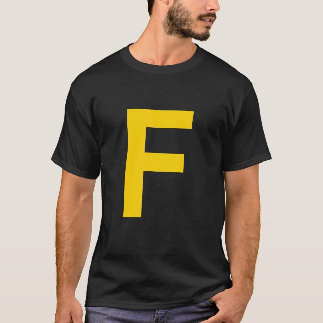Camiseta Letra F mayúscula Alphabet (Anverso)