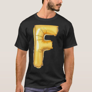 Camiseta Letra F mayúscula Camuflaje alfabético inicial