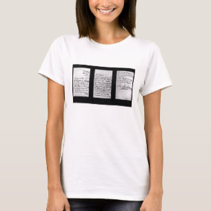 Camiseta Letra firmada, 1887 (pluma y tinta en el papel)