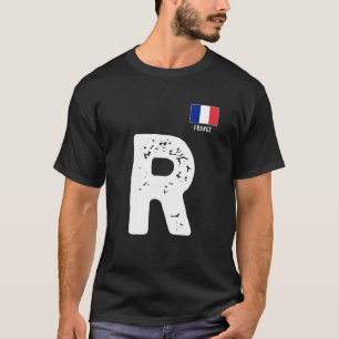 Camiseta Letra francesa de bandera humana R grupo que coinc