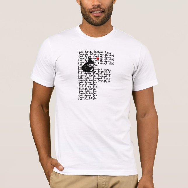 Camiseta Letra francesa del Cuerno F (Anverso)