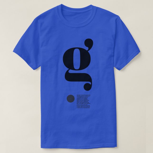 Camiseta Letra g (Diseño del anverso)
