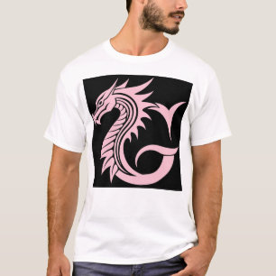 Camiseta Letra G de estilo dragón, alfabeto de dragón, mono