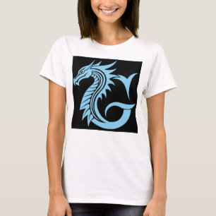 Camiseta Letra G de estilo dragón, alfabeto de dragón, mono
