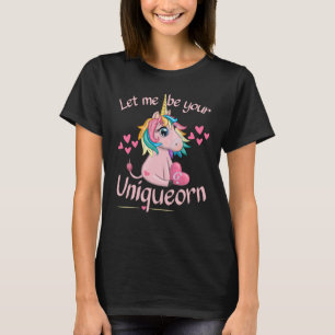 Camiseta Letra G Heart Uniqueorn Día de San Valentín Unicor