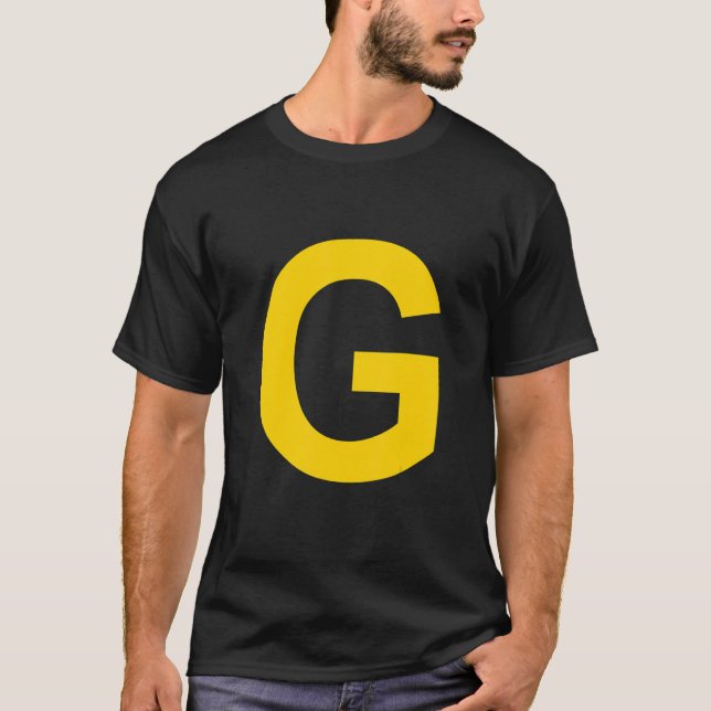 Camiseta Letra G mayúscula Alphabet (Anverso)