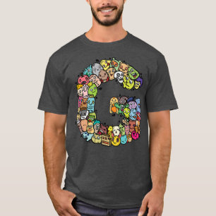 Camiseta Letra G Monsters Nombre Alfabeto Monog Cute Inicia