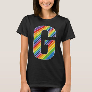 Camiseta Letra G Orgullo Gay Lesbiana Letra Trans Bisexual 