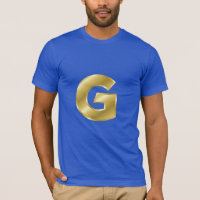 Letra G T-Shirt básica de tela de Bella para hombr