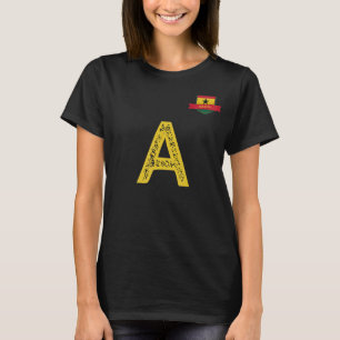 Camiseta Letra ghanesa de bandera humana A Ghana (verde)