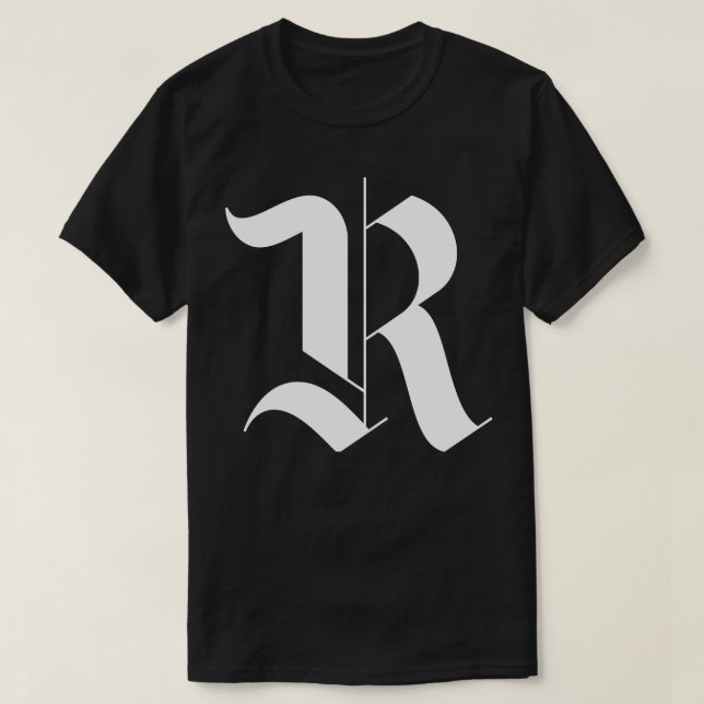 Camiseta Letra gótica R (Diseño del anverso)