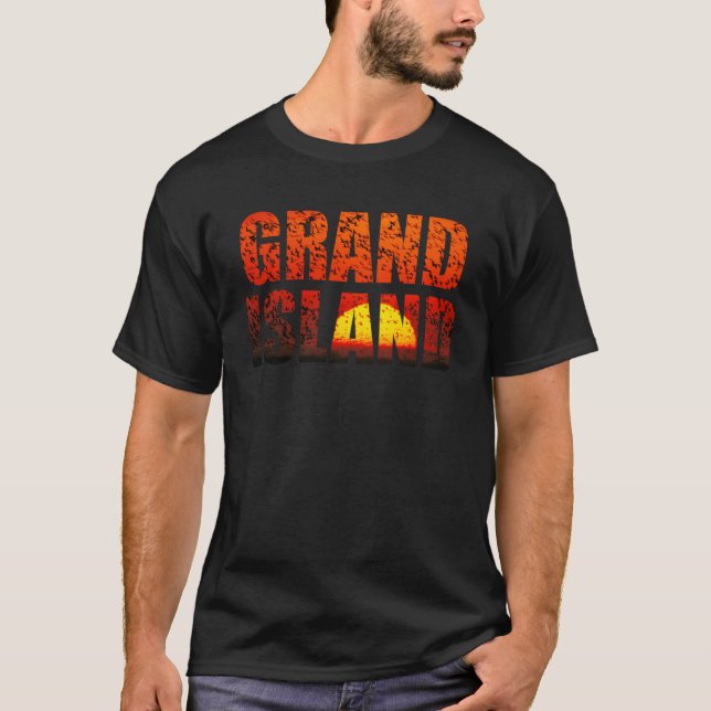 Camiseta Letra gráfica de arenisca de Nebraska (Anverso)