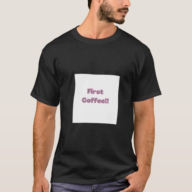Camiseta Letra gráfica tee de hombro de gota (Anverso)