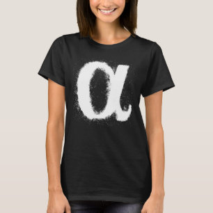 Camiseta Letra griega alfa Símbolo alfabeto helénico