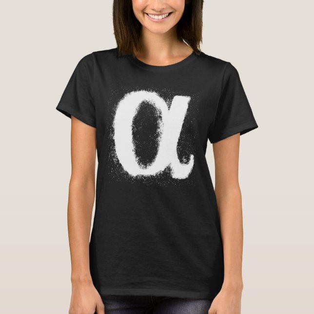 Camiseta Letra griega alfa Símbolo alfabeto helénico (Anverso)