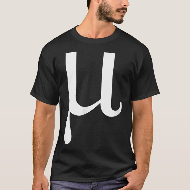 Camiseta Letra griega mu - que dice mu en griego (Anverso)