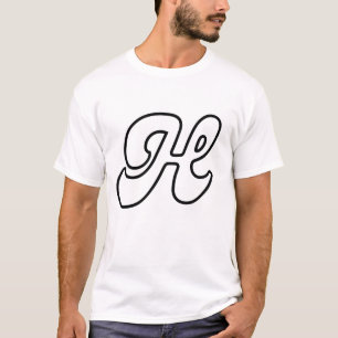 Camiseta Letra H - Diseño alfabético personalizado