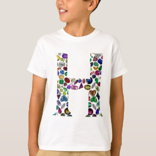 Camiseta Letra H monograma