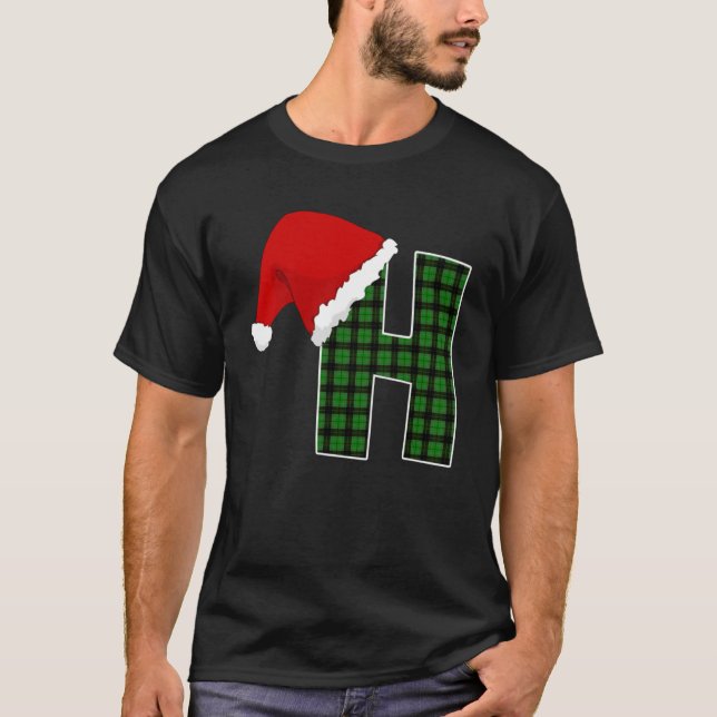 Camiseta Letra H Santa Hat Monograma (Anverso)
