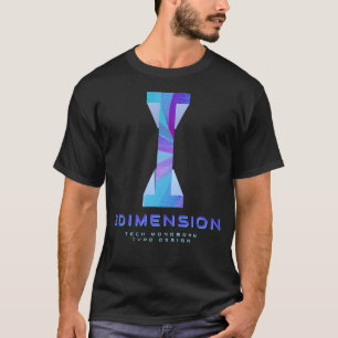 Camiseta Letra I de tecnología 3D moderna y elegante