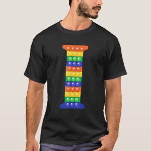 Camiseta Letra I mayúscula Fidget Pop que coincide con P