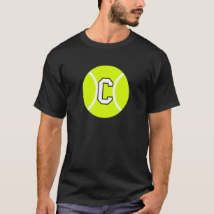 Camiseta Letra inicial C de bolas de tenis