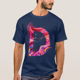 Camiseta Letra inicial coloreada D