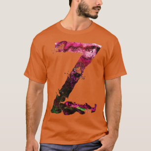 Camiseta Letra inicial coloreada Z