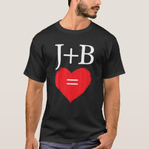 Camiseta Letra inicial J Plus B Parejas Amor Monograma