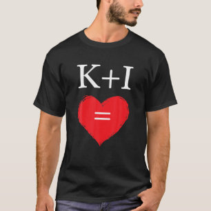 Camiseta Letra inicial K Plus I Las parejas aman el monogra