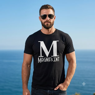 Camiseta Letra inicial magnífica monograma M para los mejor