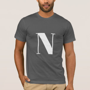 Camiseta Letra inicial Monograma Moderno y de moda
