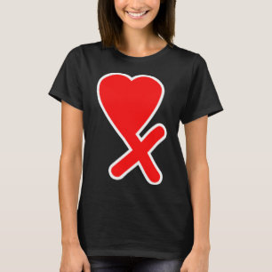 Camiseta Letra inicial X Heart Valentine Day Matching Co