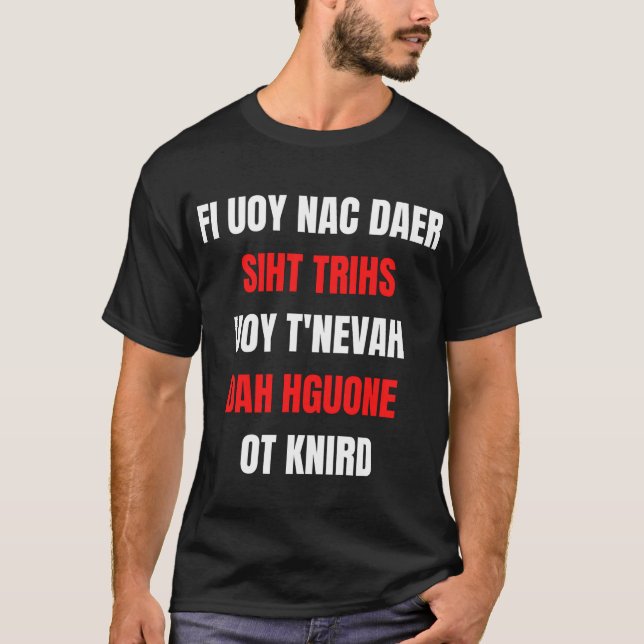 Camiseta Letra inversa T-Shirt divertida (Anverso)