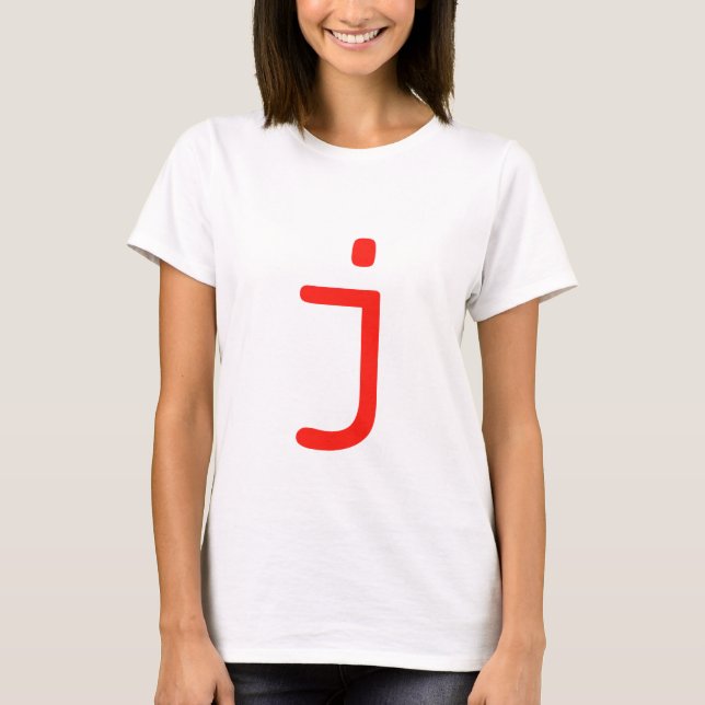 Camiseta Letra J (Anverso)