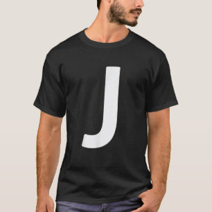 Camiseta letra J alfabeto funda menor que coincide con Hall
