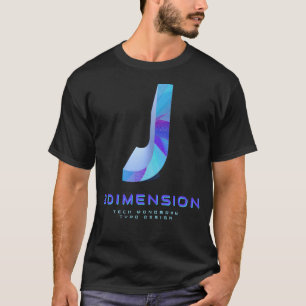 Camiseta Letra J Moderna en Monograma 3D Tech Elegante