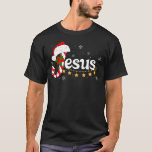 Camiseta Letra J Para Jesús Gorro De Santa De Caramelo Cris